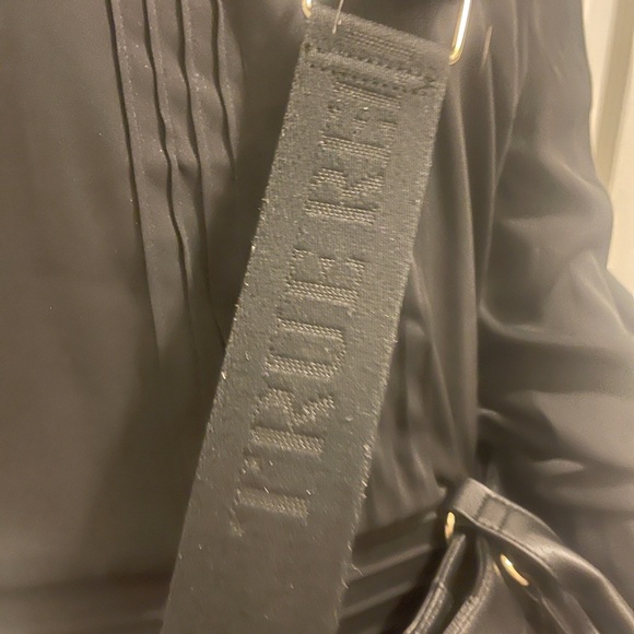 True Religion Black Leather Bag with Gold Accents - Picture 4 of 16